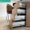 Mesa Escrivaninha Organica 4 Gavetas 183 cm Carvalho Branco Artany