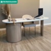 Mesa Escrivaninha Organica 4 Gavetas 183 cm Carvalho Branco Artany