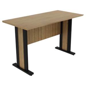 Mesa Escrivaninha Para Escritório 117 cm ME4194 Amendoa Preto Tecno Mobili