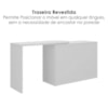 Mesa Escrivaninha Tampo Giratorio 4 Gavetas 1 Porta 2 Nichos 100X109 cm Branco Artany