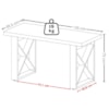 Mesa Escrivaninha Tampo Tamburato 135 cm Carvalho Preto Artany
