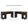 Mesa Escrivaninha Tampo Tamburato 2 Gavetas 1 Nicho 135 cm Freijo Preto Artany