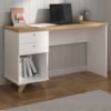 Mesa Escrivaninha Tampo Tamburato 2 Gavetas 1 Nicho 135 cm Olmo Branco Artany