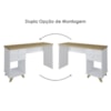 Mesa Escrivaninha Tampo Tamburato 2 Gavetas 1 Nicho 135 cm Olmo Branco Artany