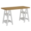 Mesa Escrivaninha Tampo Tamburato 4 Prateleiras 135X60 cm Olmo Branco Artany