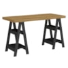 Mesa Escrivaninha Tampo Tamburato 4 Prateleiras 135X60 cm Olmo Preto Artany