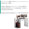 Mesa Gamer 108 cm Essence Play Branco Preto RUDK