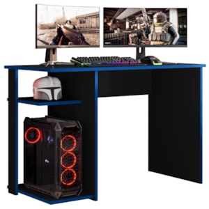 Mesa Gamer 108 cm Essence Play Preto Azul RUDK