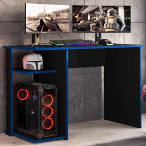 Mesa Gamer 108 cm Essence Play Preto Azul RUDK