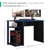 Mesa Gamer 108 cm Essence Play Preto Azul RUDK