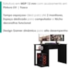 Mesa Gamer 108 cm Essence Play Preto RUDK