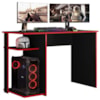 Mesa Gamer 108 cm Essence Play Preto Vermelho RUDK