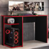 Mesa Gamer 108 cm Essence Play Preto Vermelho RUDK