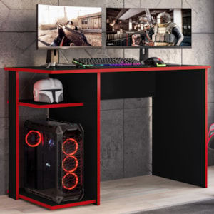 Mesa Gamer 108 cm Essence Play Preto Vermelho RUDK