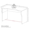Mesa Gamer Com Regulagem De Altura 120X60 cm Preto Artany