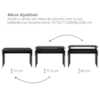 Mesa Gamer Com Regulagem De Altura 120X60 cm Preto Artany