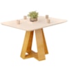 Mesa Jantar Retangular 120x90 cm Sem Vidro Kiara Cedro Quartzo Dj Moveis