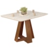 Mesa Jantar Retangular 120x90 cm Sem Vidro Kiara Freijo Quartzo Dj Moveis