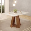 Mesa Jantar Retangular 120x90 cm Sem Vidro Kiara Freijo Quartzo Dj Moveis