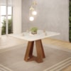 Mesa Jantar Retangular 120x90 cm Sem Vidro Kiara Freijo Quartzo Dj Moveis