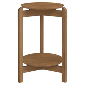 Mesa Lateral Lizz Redonda 40x60 cm Pés Madeira Cedro DCASA