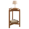 Mesa Lateral Lizz Redonda 40x60 cm Pés Madeira Cedro DCASA