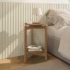 Mesa Lateral Lizz Redonda 40x60 cm Pés Madeira Cedro DCASA