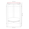 Mesa Lateral Lizz Redonda 40x60 cm Pés Madeira Off White Cedro DCASA