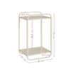 Mesa Lateral Luna 40 cm Pes Metalicos Off White Artesano