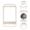 Mesa Lateral Luna 40 cm Pes Metalicos Off White Artesano