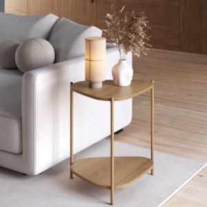 Mesa Lateral Organica Pe Metal Dourado Hanover 28016 Artesano