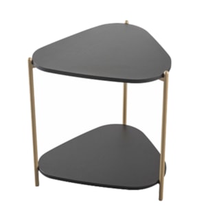 Mesa Lateral Organica Pe Metal Dourado Nero 28016 Artesano