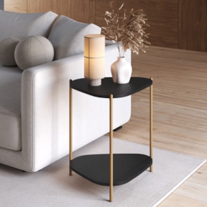 Mesa Lateral Organica Pe Metal Dourado Nero 28016 Artesano