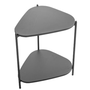 Mesa Lateral Organica Pe Metal Preto Nero 28016 Artesano