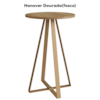 Mesa Lateral Para Sala De Estar 27940 Hanover Dourado Artesano