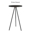 Mesa Lateral Para Sala De Estar 49X35 cm 27944 Preto Artesano