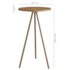 Mesa Lateral Para Sala De Estar 54X35 cm 27943 Hanover Dourado Artesano