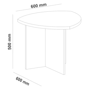 Mesa Lateral Sala 76 cm MLD4449 Off White ARLY