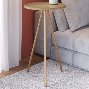 Mesa Lateral Sala De Estar 35 cm 27942 Hanover Dourado Artesano