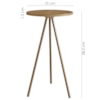 Mesa Lateral Sala De Estar 35 cm 27942 Hanover Dourado Artesano
