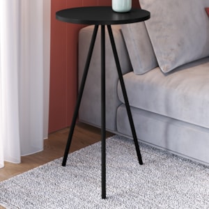 Mesa Lateral Sala De Estar 35 cm 27942 Preto Artesano