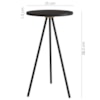 Mesa Lateral Sala De Estar 35 cm 27942 Preto Artesano