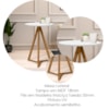 Mesa Lateral Sala De Estar Classic Branco Nature Tebar