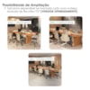 Mesa Modulo Central Modular Escritorio Tampo Tamburato 83x110 cm Freijo Branco Artany