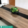 Mesa Modulo Central Modular Escritorio Tampo Tamburato 83x110 cm Nogal Preto Artany