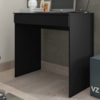 Mesa Para Computador Escrivaninha 1 Gaveta 80 cm Alexia Preto REAJL Moveis