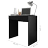 Mesa Para Computador Escrivaninha 1 Gaveta 80 cm Alexia Preto REAJL Moveis