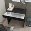 Mesa Para Computador Escrivaninha 1 Gaveta 80 cm Alexia Preto REAJL Moveis