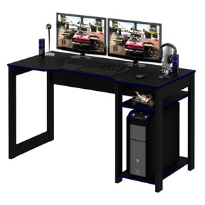 Mesa Para Computador Gamer ME4152 Preto Azul Tecno Mobili