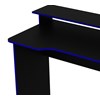 Mesa Para Computador Gamer ME4153 Preto Azul Tecno Mobili